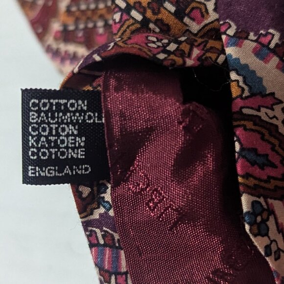 Liberty of London Tana Lawn Paisley 100% Cotton Tie 56" x 3.75" - Picture 5 of 7